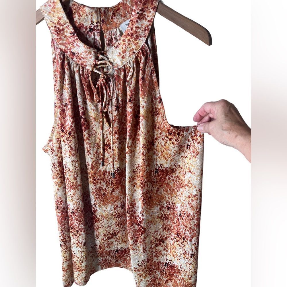 haute hippie tribe Sz 2X High Neck Button in Back Lace up in Front Sleeveless